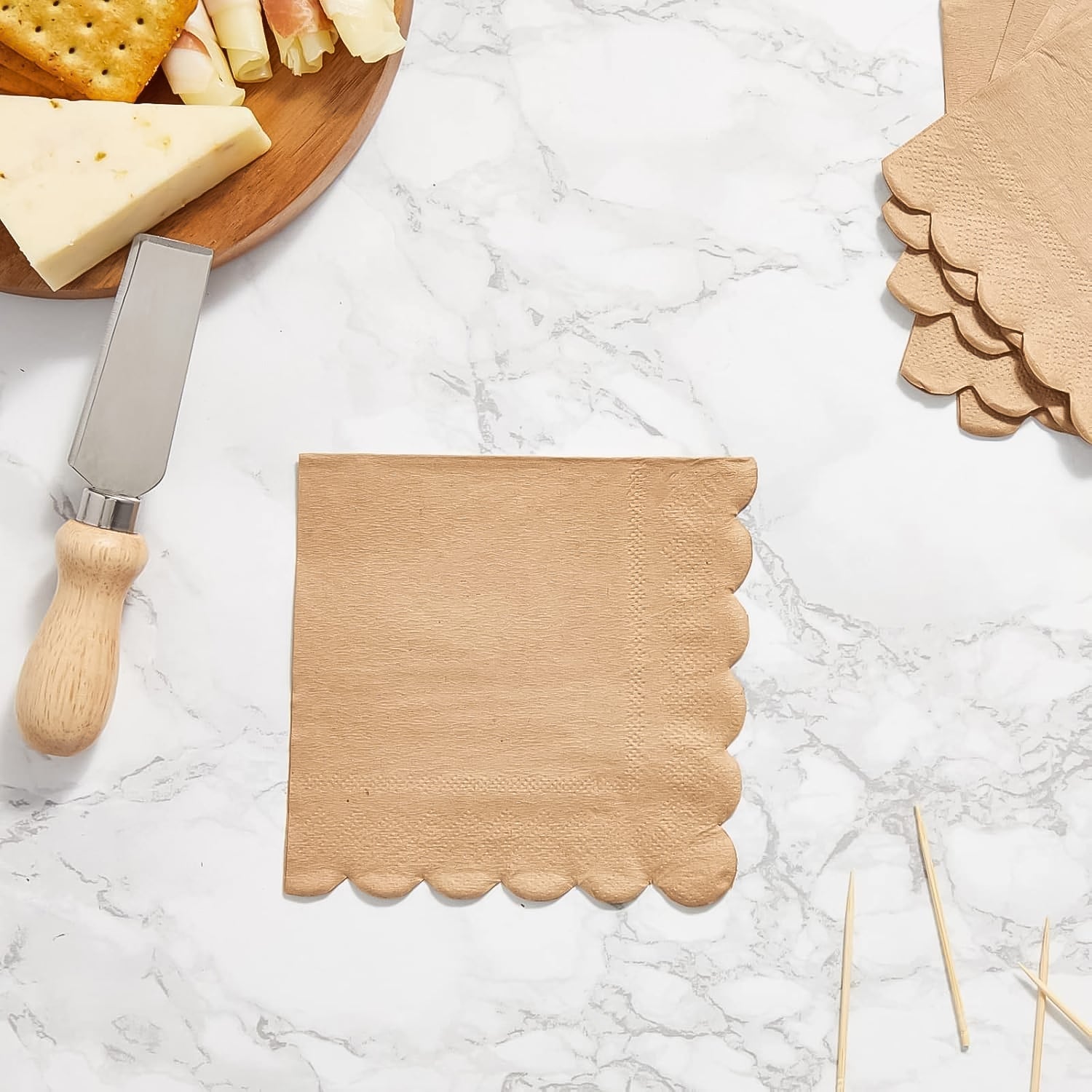 Scalloped Disposable Paper Napkins Scalloped Disposable Paper Napkins